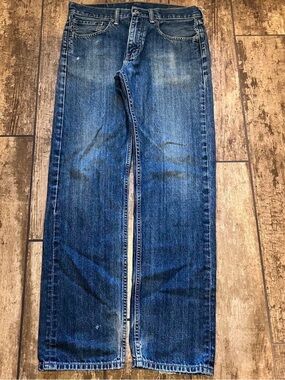 Levi's Men's Straight Jeans - Dark Blue Denim